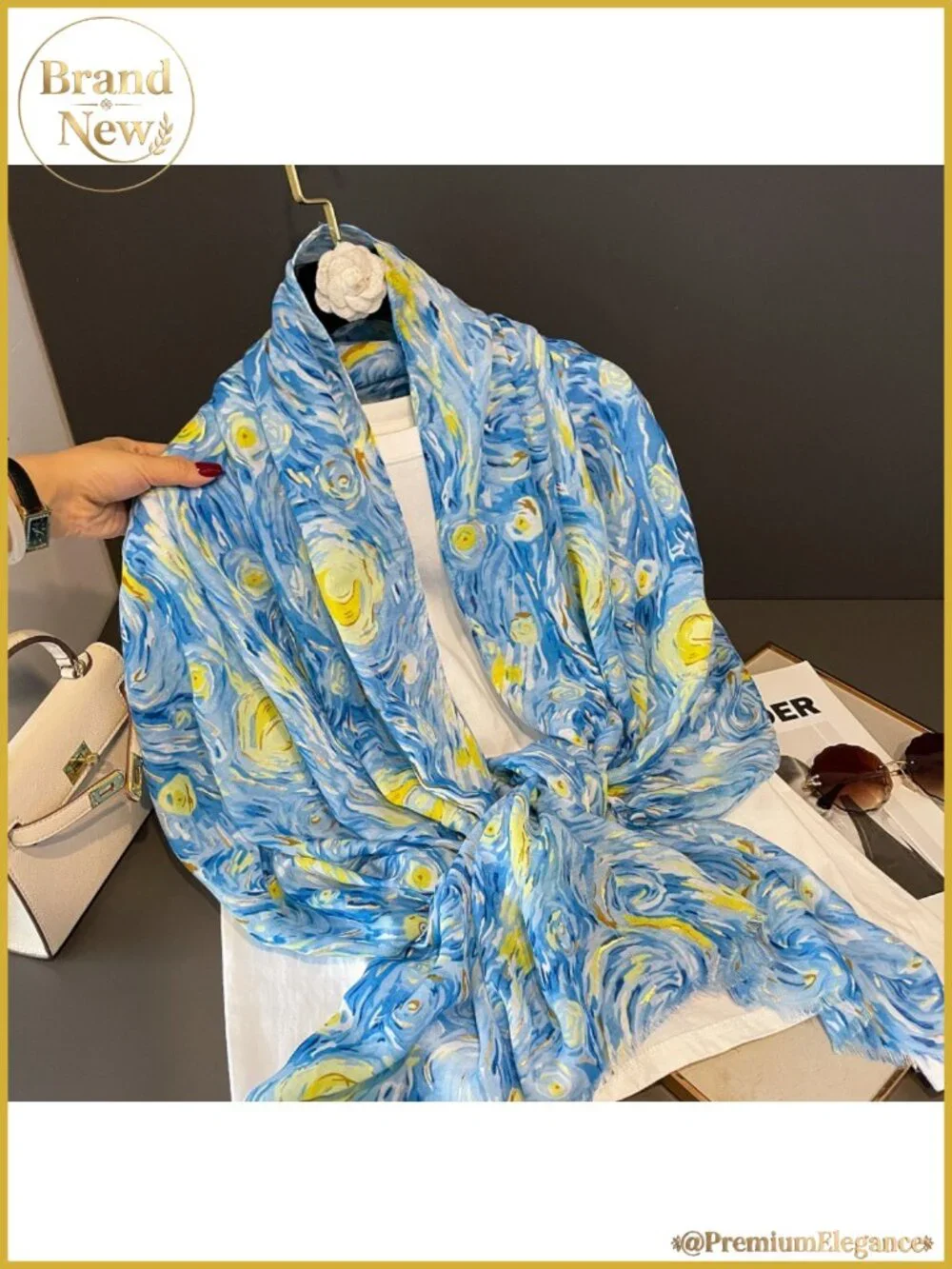 Oversized Bohemian Beaded Fringe Scarf Shawl Wrap Travel